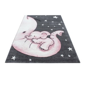 Dywan dziecięcy Kids Śpiący Słonik różowy  80 cm x 150 cm