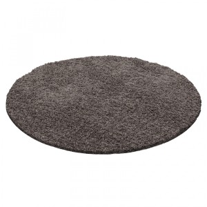 Dywan shaggy Jasny Brąz 120 cm x 120 cm koło