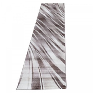 Dywan nowoczesny Parma linie brązowy 80 cm x 300 cm