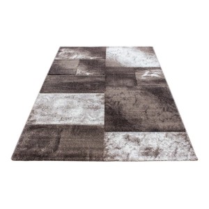Dywan nowoczesny Hawaii Kwadraty beżowo-szary 80 cm x 150 cm