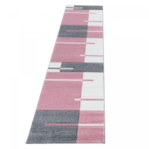 Dywan nowoczesny Hawaii różowo-szary 80 cm x 300 cm
