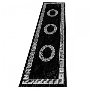 Dywan nowoczesny Plus ornament czarny 80 cm x 300 cm