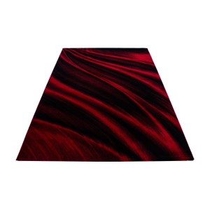 Dywan nowoczesny Miami fale czerwono-czarny 160 cm x 230 cm