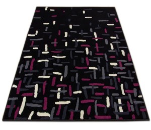Dywan nowoczesny Luna Elements Czarno-Fioletowy 140 cm x 200 cm