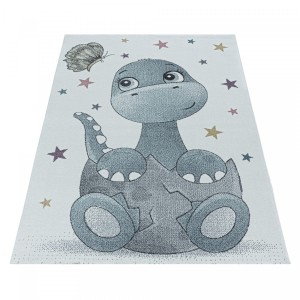 Dywan dziecięcy Funny Smoczek niebiesko-kremowy 200 cm x 290 cm