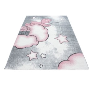 Dywan dziecięcy Kids Miś na chmurce różowy 120 cm x 170 cm