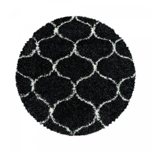 Dywan shaggy Salsa koniczyna antracyt 200 cm x 200 cm koło