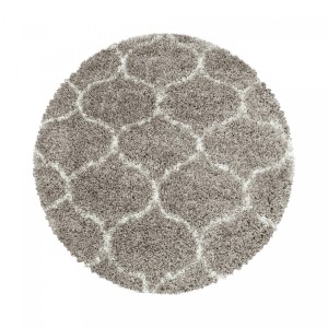 Dywan shaggy Salsa koniczyna beżowy 200 cm x 200 cm  koło