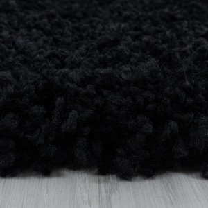Dywan shaggy Sydney czarny 160 cm x 160 cm koło