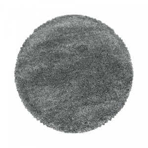 Dywan shaggy Fluffy Super Soft jasno szary 120 cm x 120 cm  koło