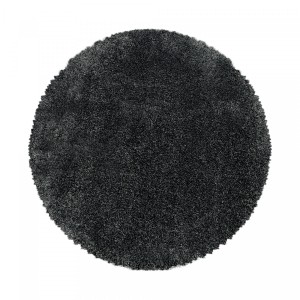 Dywan shaggy Fluffy Super Soft szary 200 cm x 200 cm koło