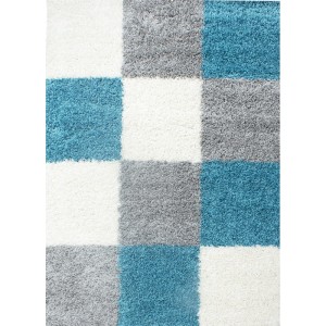 Dywan Shaggy Life szaro-turkusowy  160 cm x 230 cm