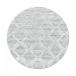 Dywan nowoczesny 3D La Casa romby kremowy koło 200 cm x 200 cm