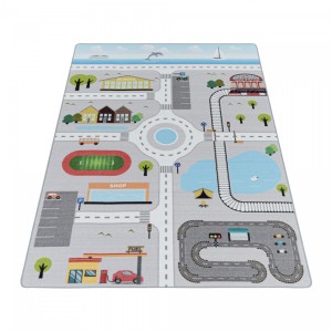 Dywan dziecięcy Play uliczki szary 100 cm x 150 cm