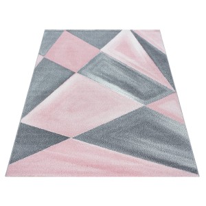 Dywan nowoczesny Beta geometria różowo-szary 120 cm x 170 cm