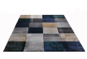 Dywan Diamond 3D kwadraty multikolor 80 cm x 140 cm