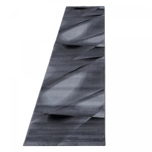 Dywan nowoczesny Miami szaro-czarny 80 cm x 300 cm