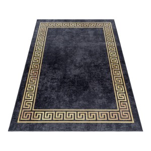 Dywan z nadrukiem Fiesta Ornament czarno-złoty 120 cm x 170 cm 