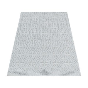 Dywan zewnętrzny Bahama ornament kremowo-szary 140 cm x 200 cm   