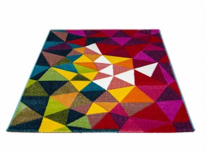 Dywan nowoczesny Folk 3D trójkąty multikolor 120 cm x 170 cm 