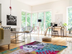 Dywan nowoczesny Folk Koła multikolor 80 cm x 150 cm