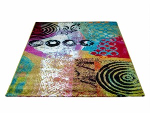 Dywan nowoczesny Folk Koła multikolor 160 cm x 230 cm