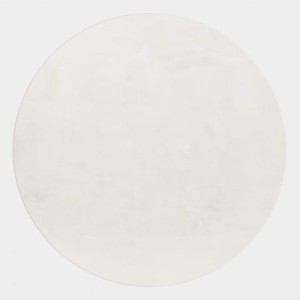 Dywan pluszowy Pouffy kremowy 120 cm x 120 cm   koło