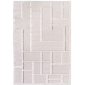 Dywan nowoczesny Doha 3D kremowy geometryczny 140 cm x 200 cm