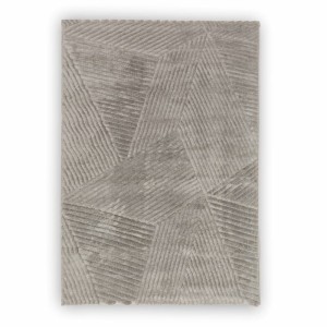 Dywan nowoczesny 3D Lily Wielokąty szary 200 cm x 290 cm