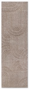 Dywan nowoczesny Gallery 3D Koła beżowy 80 cm x 240 cm