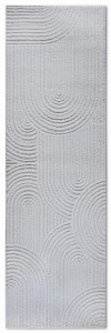 Dywan nowoczesny Gallery 3D Koła kremowy 80 cm x 240 cm