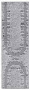 Dywan nowoczesny Gallery 3D  Geometryczny szary 80 cm x 240 cm