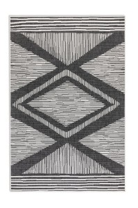 Dywan zewnętrzny dwustronny Gemini czarno-kremowy 200 cm x 290 cm