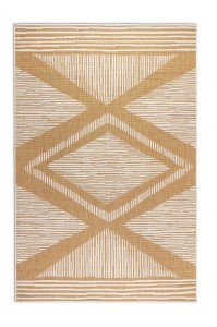 Dywan zewnętrzny dwustronny Gemini złoto-kremowy 200 cm x 290 cm