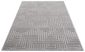 Dywan nowoczesny New York Geometria 3D szary 80 cm x 150 cm