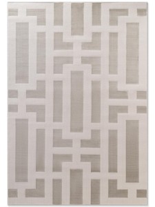 Dywan nowoczesny Perles Geometria szaro-kremowa 160 cm x 235 cm