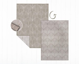 Dywan zewnętrzny dwustronny Pangli brązowo-kremowy 80 cm x 150 cm