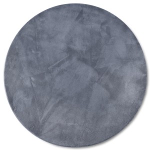 Dywan pluszowy Leon Villeroy & Boch antracytowy 200 cm x 200 cm koło