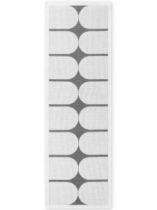 Dywan zewnętrzny dwustronny Duet kremowo-czarny 80 cm x 250 cm