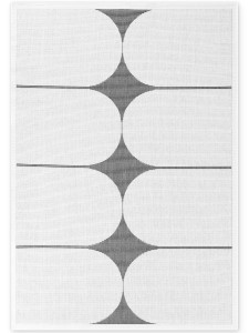 Dywan zewnętrzny dwustronny Duet kremowo-czarny 160 cm x 230 cm