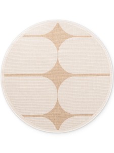 Dywan zewnętrzny dwustronny Duet kremowo-beżowy 160 cm x 160 cm koło