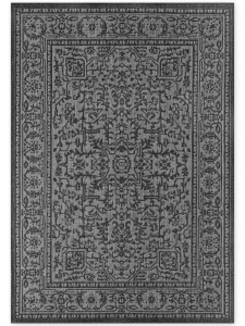 Dywan zewnętrzny dwustronny Duet czarno-kremowy 200 cm x 290 cm