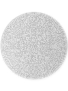 Dywan zewnętrzny dwustronny Duet szaro-kremowy 160 cm x 160 cm  koło