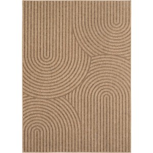 Dywan zewnętrzny Timber Geometria beżowy 140 cm x 200 cm