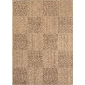 Dywan zewnętrzny Timber Kwadraty beżowy 240 cm x 340 cm