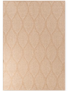 Dywan zewnętrzny dwustronny Duet Liście beżowo-kremowy 200 cm x 290 cm