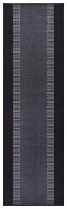Dywan nowoczesny Basic czarno-szary chodnik 80 cm x 250 cm