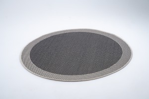 Dywan zewnętrzny Miovani czarny 200 cm x 200 cm koło