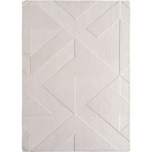 Dywan nowoczesny Pompei 3D Geometryczny kremowy 140 cm x 200 cm