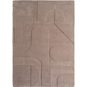 Dywan nowoczesny Pompei 3D  Geometria II beżowy 240 cm x 340 cm
